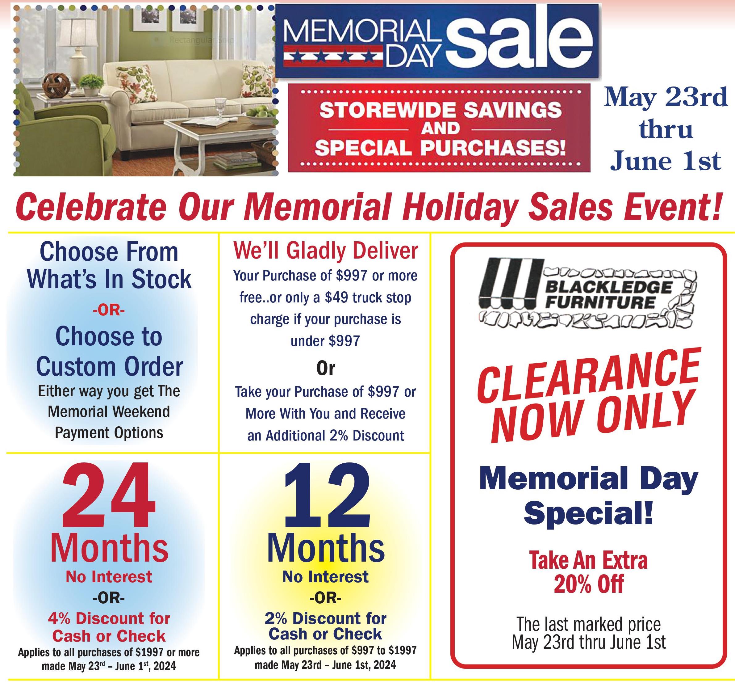 Memorial Day Sale